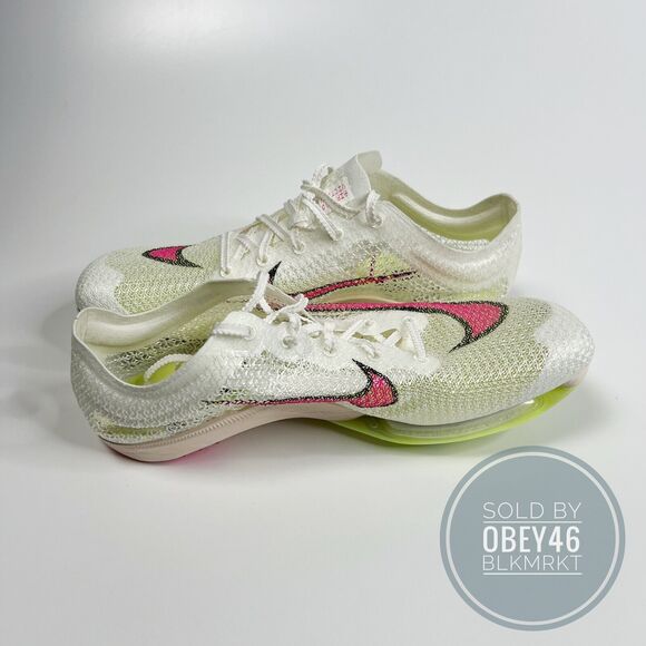 NIKE Air Zoom Victory Track Shoe Spikes Sail Pink Green CD4385-101 Size 11 main image 5